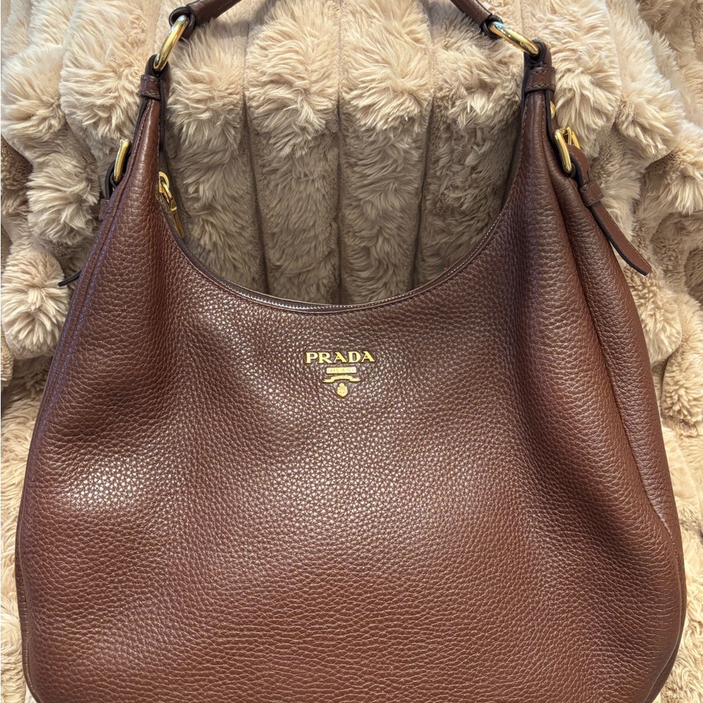 Prada Brown Leather Women's Bag